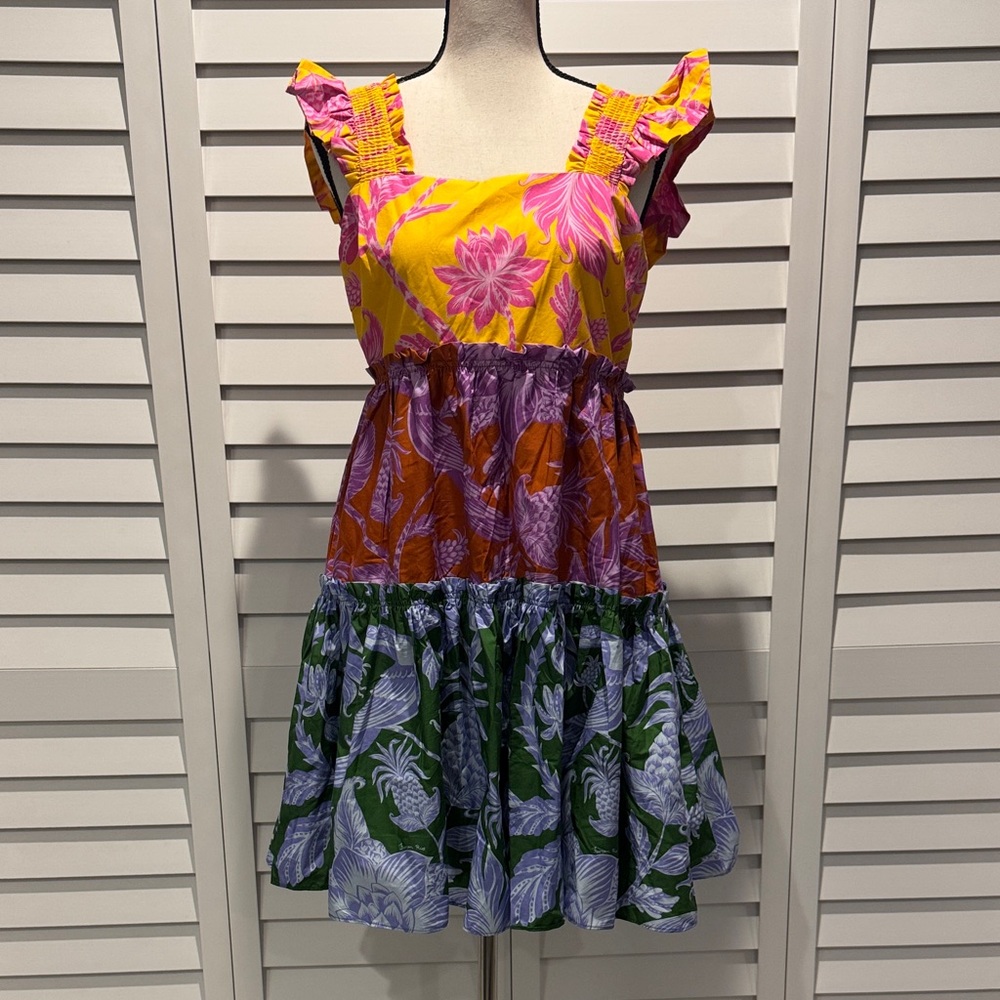 FARM Rio NWT Tropical Swing Mix Mini Colorful Dress in 100% organic Cotton. - Picture 5 of 12